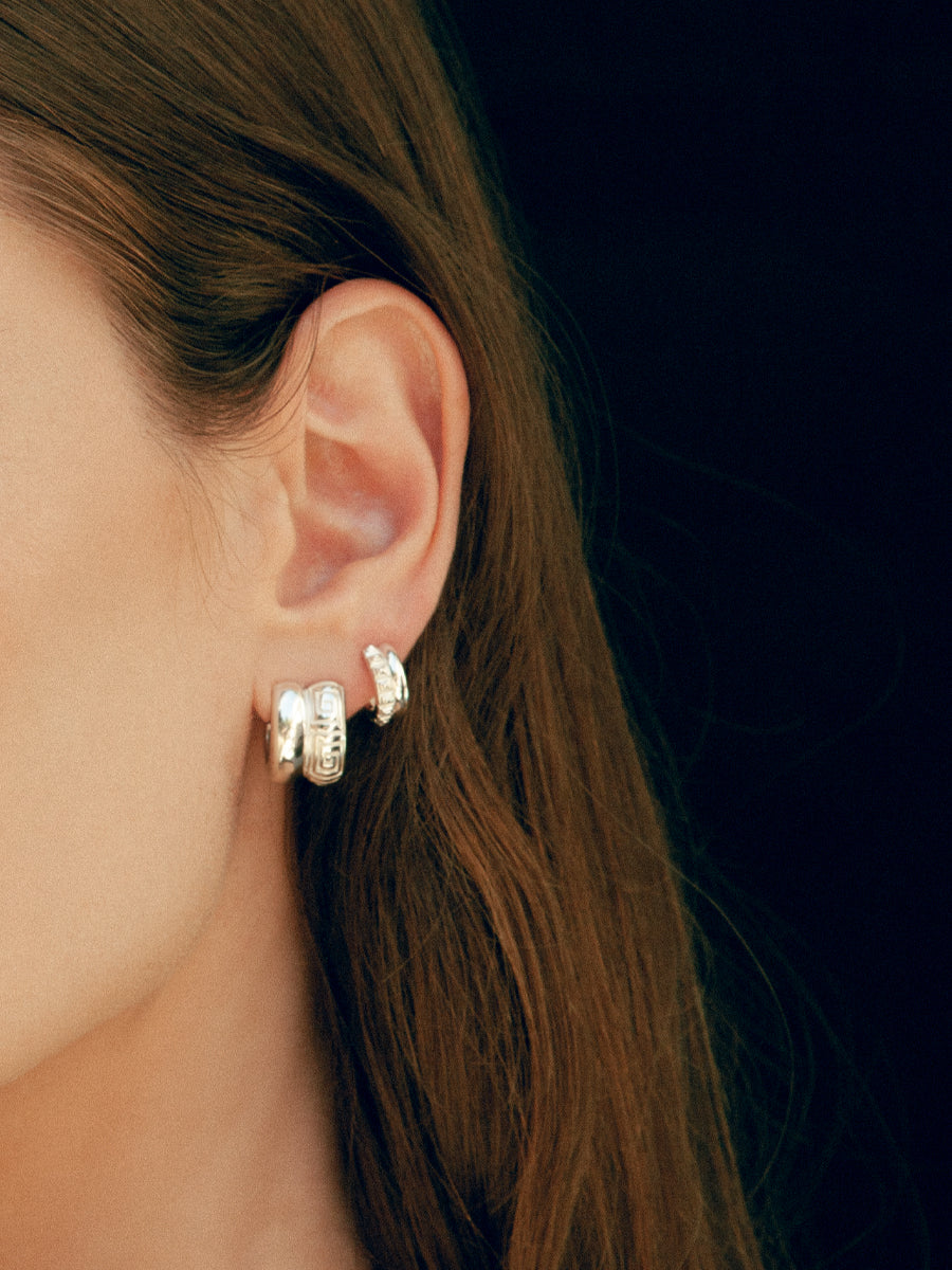 Teti Hoop Earrings Silver – MM Druck
