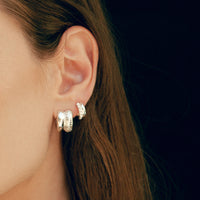 Teti Hoop Earrings Silver