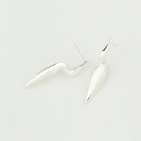 Polished Duck Earrings Silver