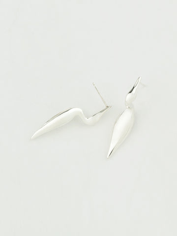 Polished Duck Earrings Silver