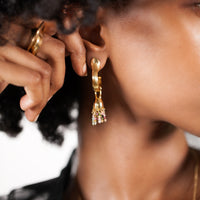 Riya Gemstone Earrings Vermeil