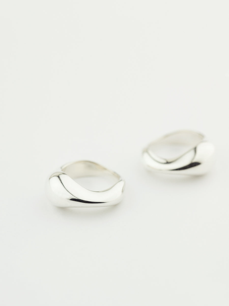 EVA DOUBLE SET RINGS STERLING SILVER