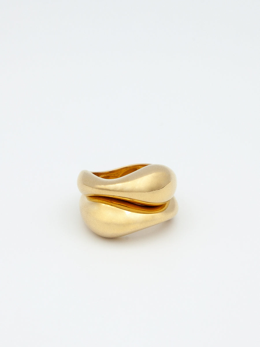 EVA DOUBLE SET RINGS GOLD