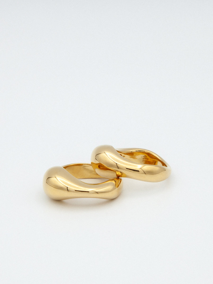 EVA DOUBLE SET RINGS GOLD
