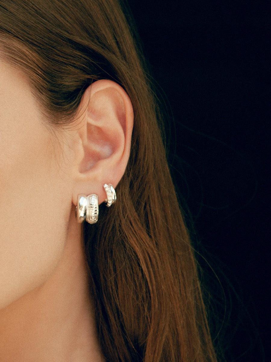 Teti Hoop Earrings Silver