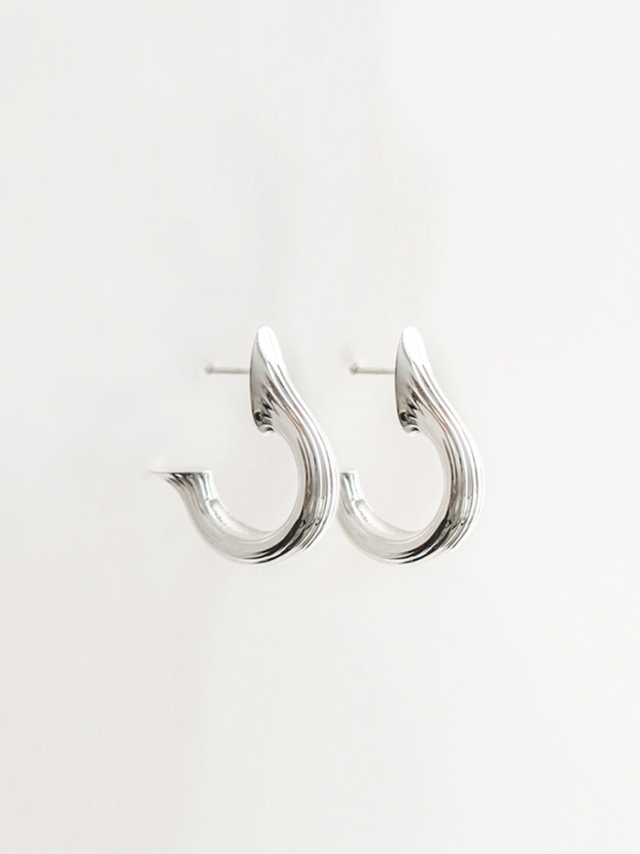 Teja Hoops Large Silver