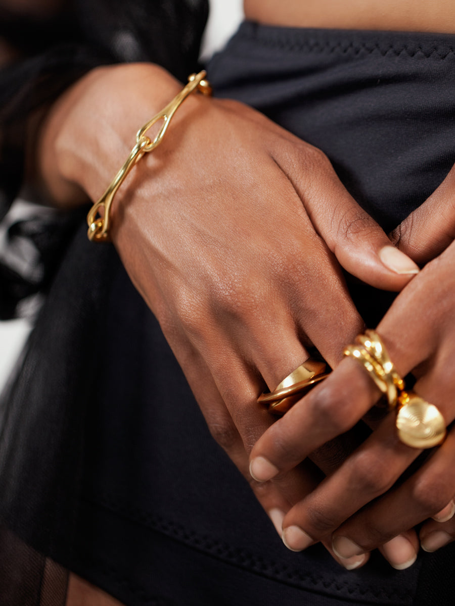 Sabine Link Bracelet Vermeil