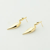 Polished Duck Earrings Vermeil