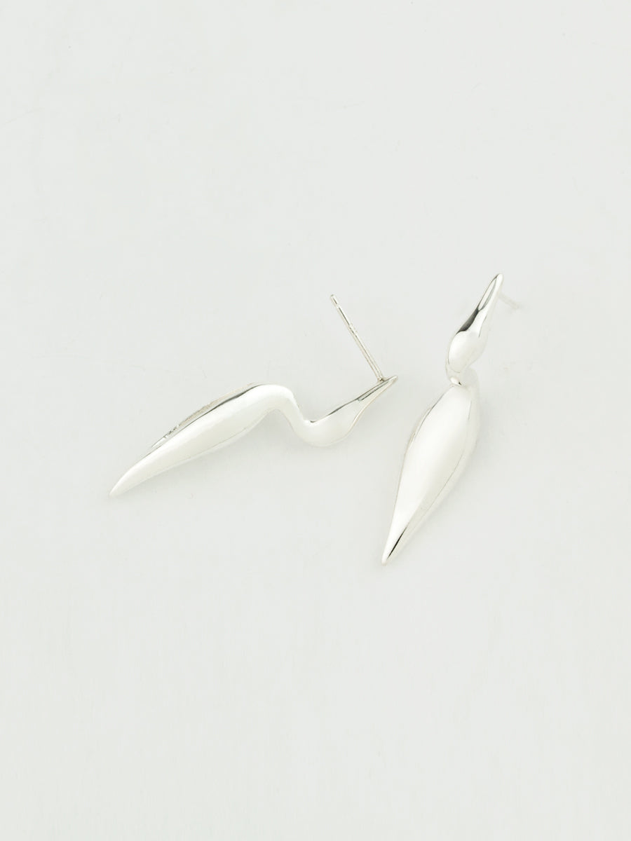 Polished Duck Earrings Silver