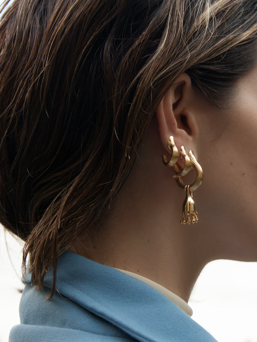 Teja Hoops Small Vermeil
