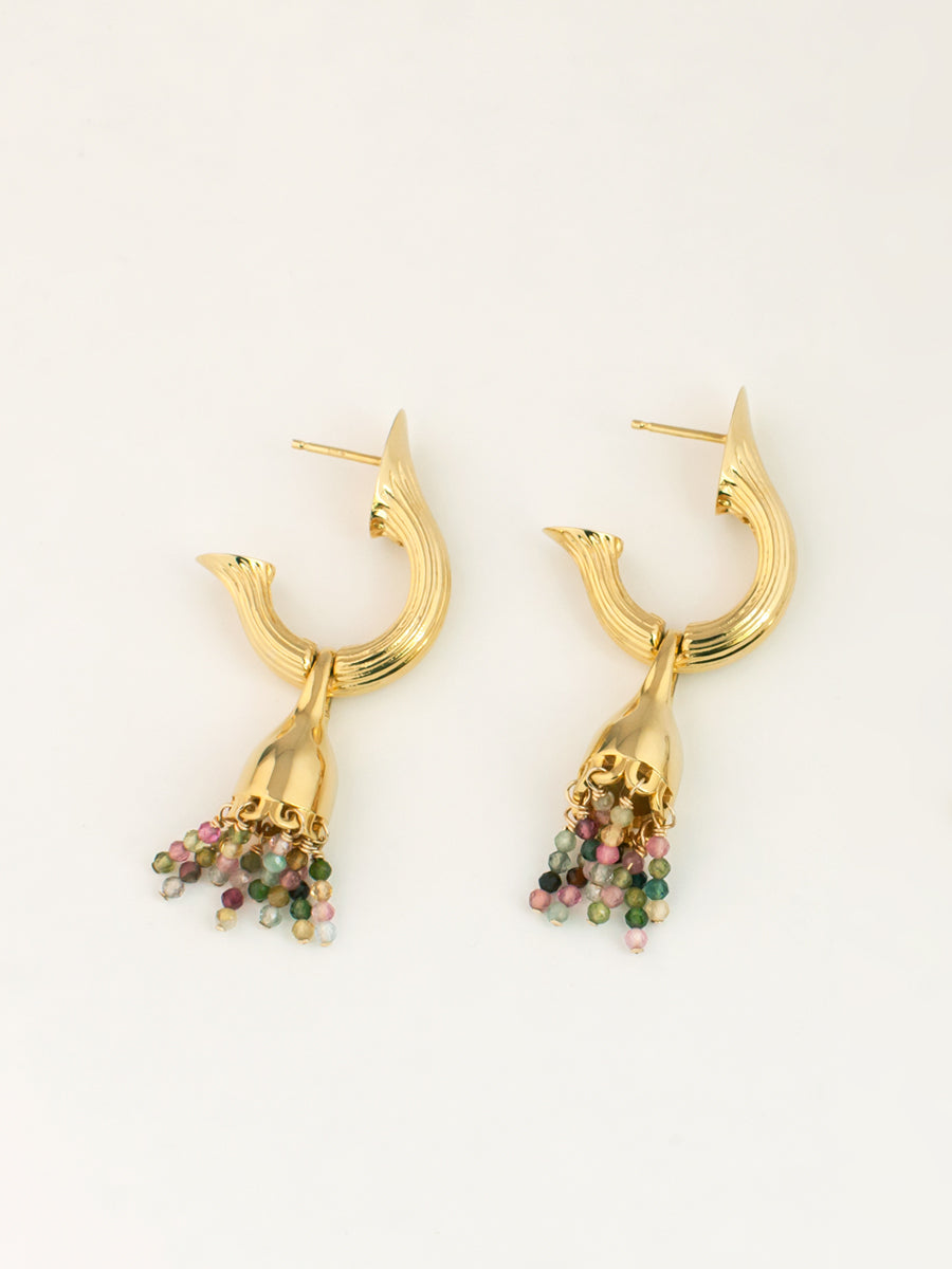 Riya Gemstone Earrings Vermeil