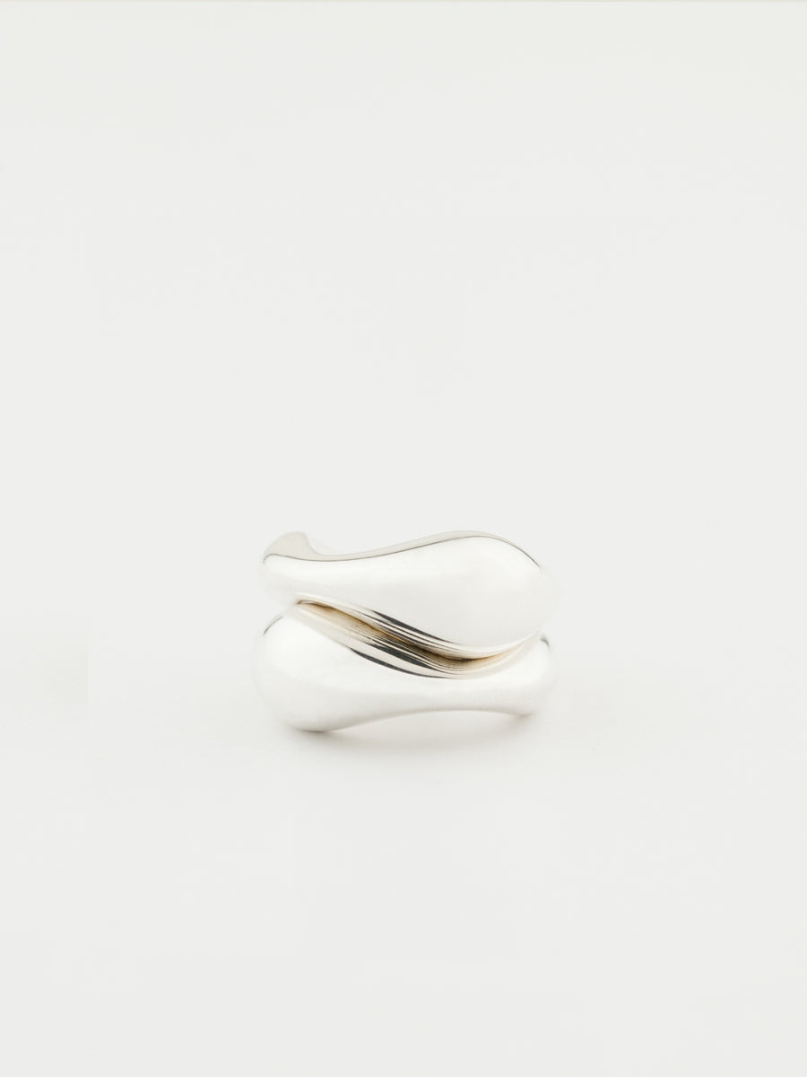 EVA DOUBLE SET RINGS STERLING SILVER