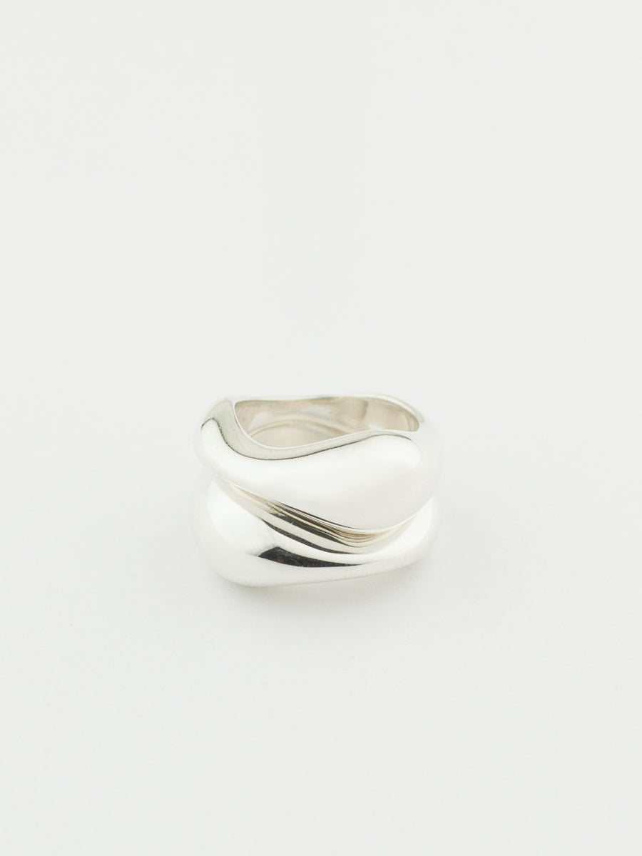 EVA DOUBLE SET RINGS STERLING SILVER