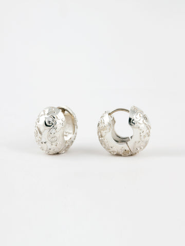 Folk Baroque Hoops Sterling Silver
