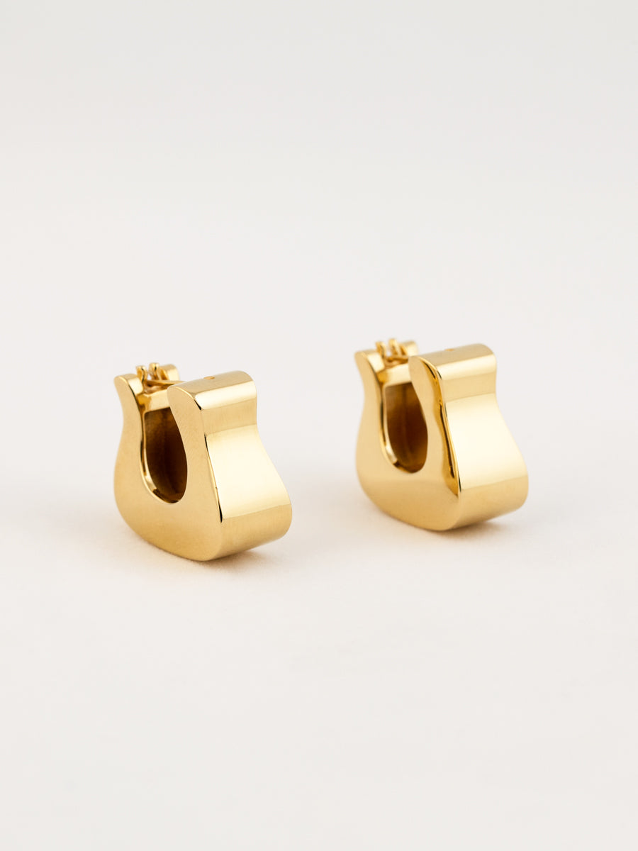 Hoof Earrings Vermeil