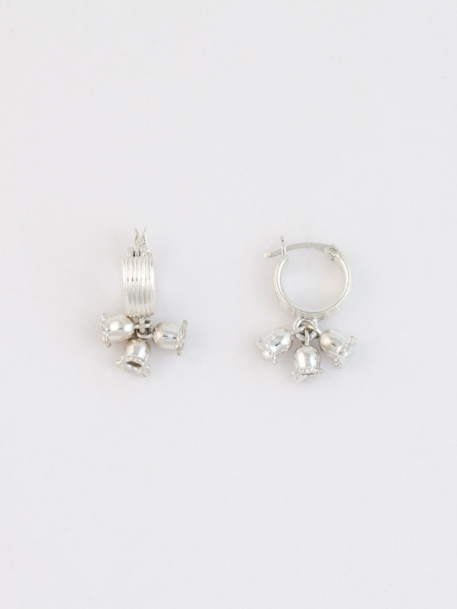 Lily Of The Valley Hoops Sterling Silver